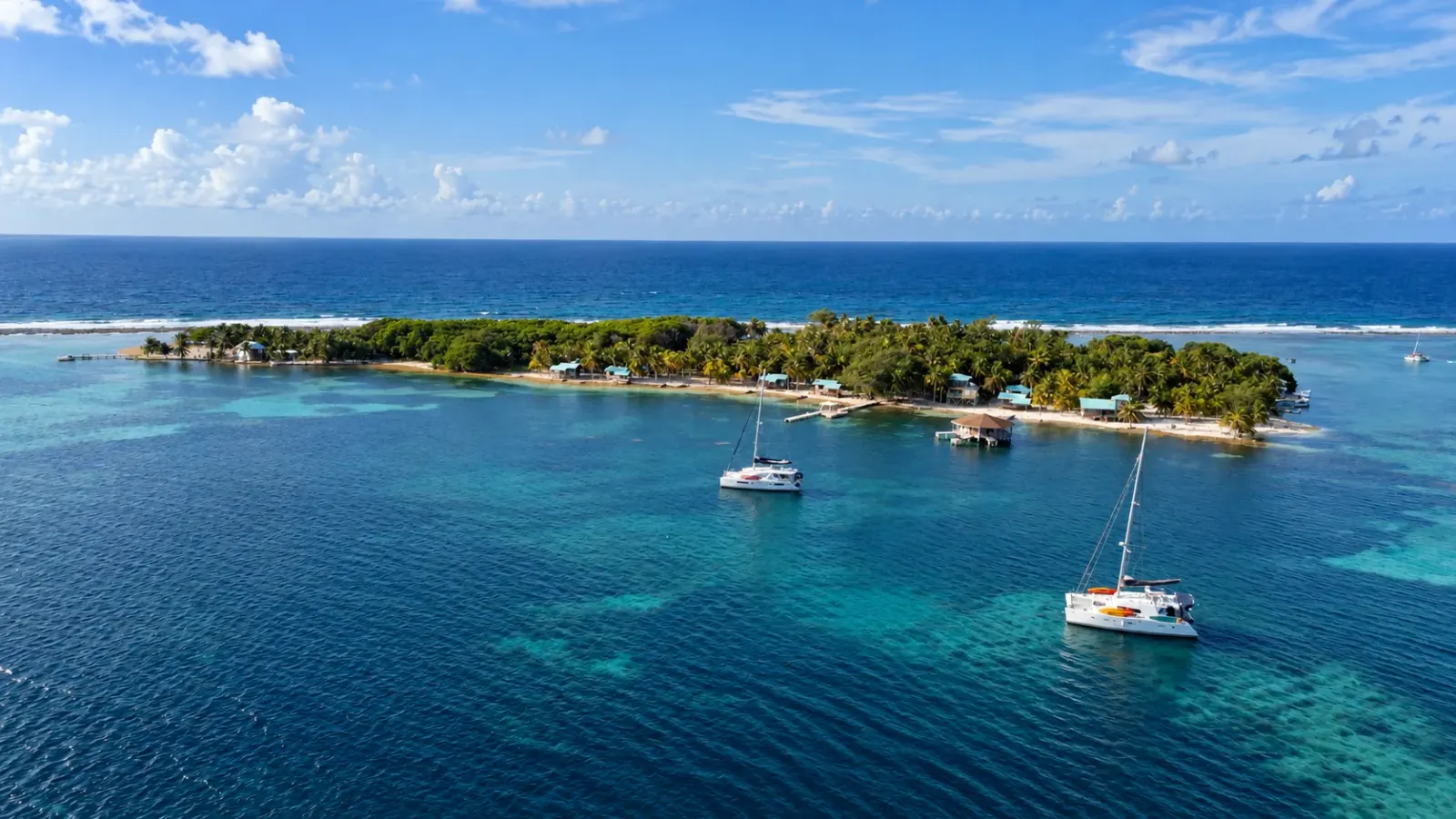 Isla Marisol and the turquoise waters of Glover’s Reef