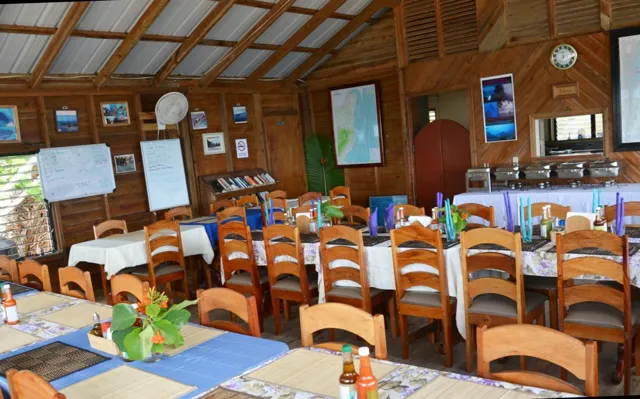 Island dining room — Isla Marisol Resort, Belize