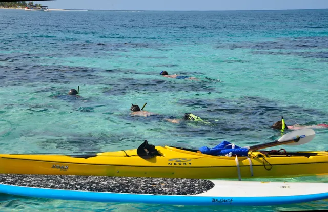 Kayak and snorkel lagoon — Isla Marisol Resort, Belize
