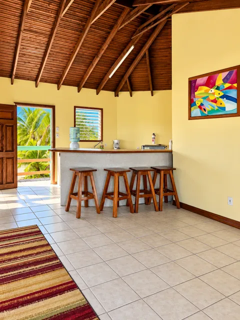 Reef House bar and shared living space