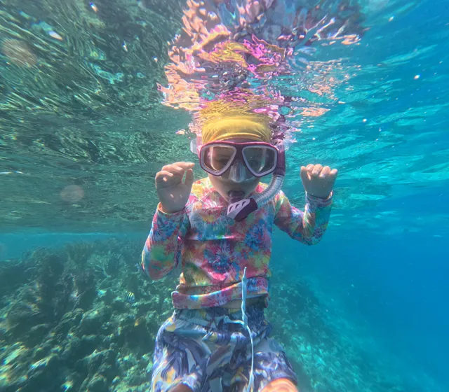 Snorkeling underwater — Isla Marisol Resort, Belize